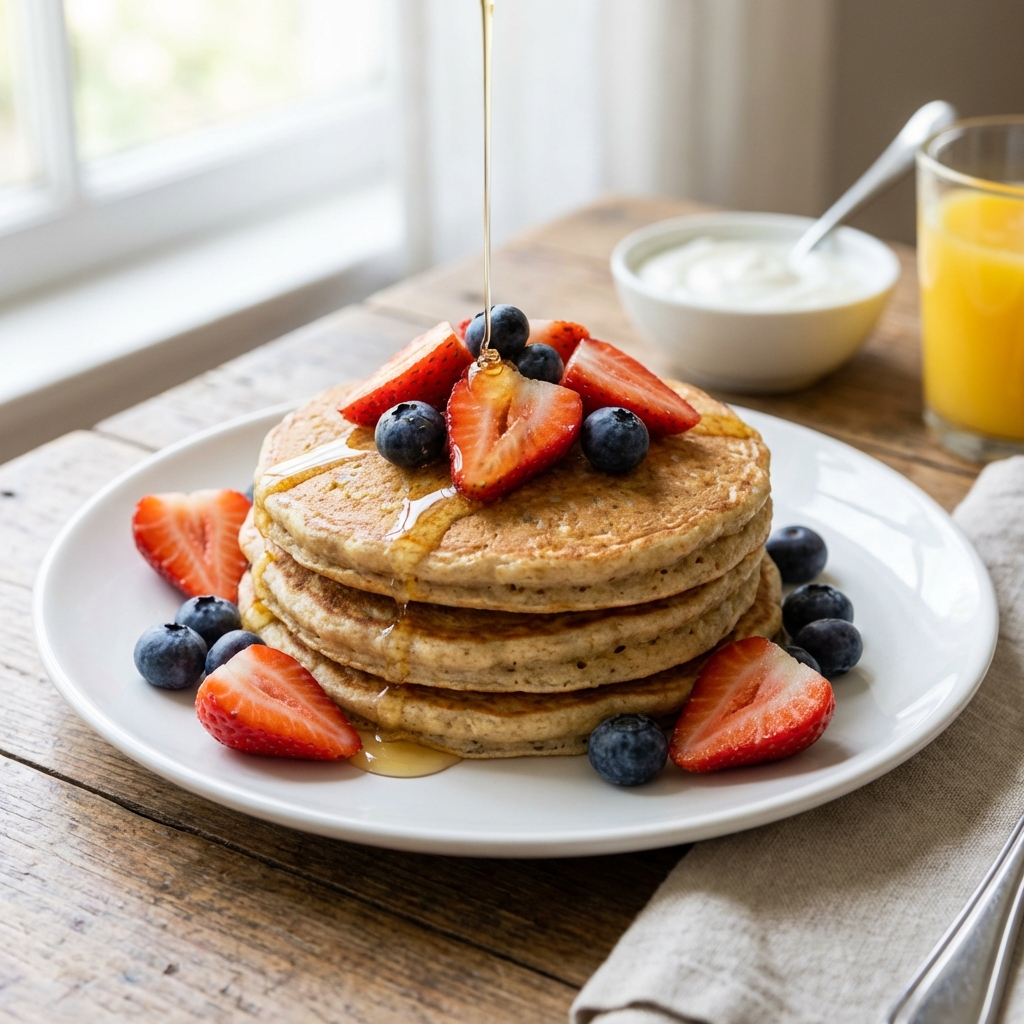 Panquecas de Aveia com Frutas Vermelhas